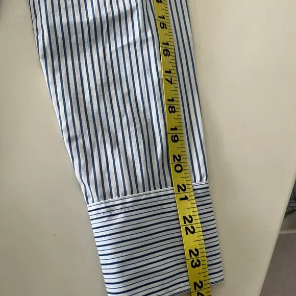 J. Crew Classic-fit cotton poplin shirtdress in mixed stripe Blue & White Size 2 - Picture 14 of 14